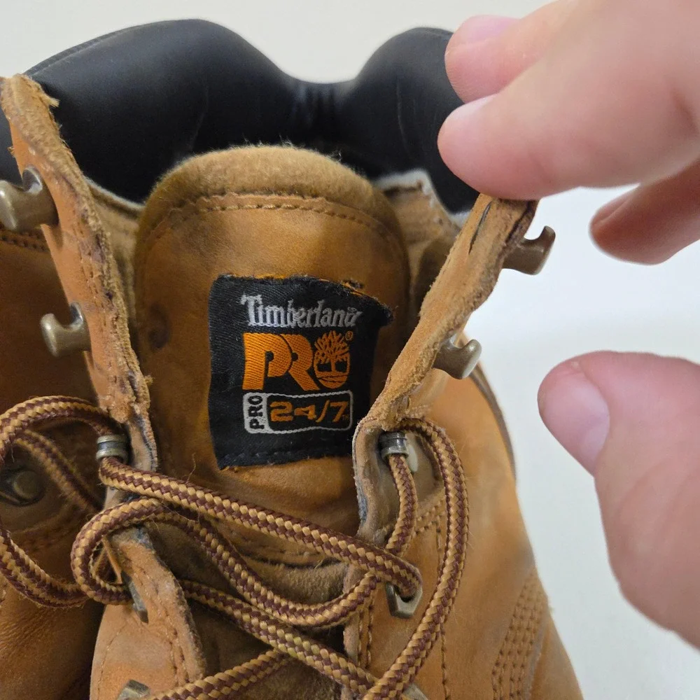 Timberland PRO 33034 8W Wheat Leather 6 Inch Soft Toe Work Boots 24/7 Comfort